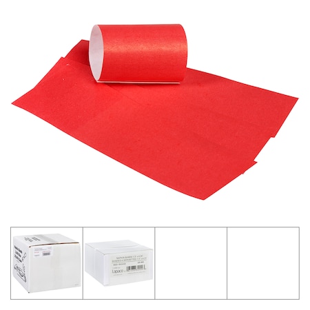 Lapaco Lapaco 1.5'' By 4.25'' Red Napkin Band, PK2000 320-009